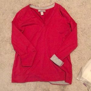 Hot pink v neck sweater